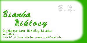 bianka miklosy business card