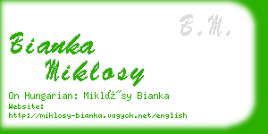 bianka miklosy business card